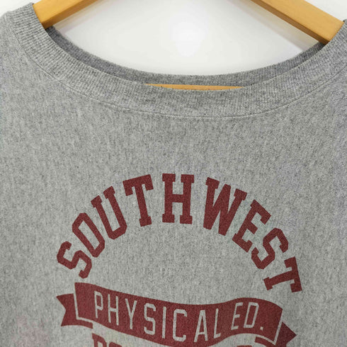 チャンピオン Champion USA製 復刻 赤 単色タグ 染み込みプリント REVERSE WEAVE リバースウィーブ スウェット メンズ import:XL